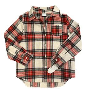 Edgehill Collection, NWT boy 5T Red Green plaid shirt, long sleeve Holiday
